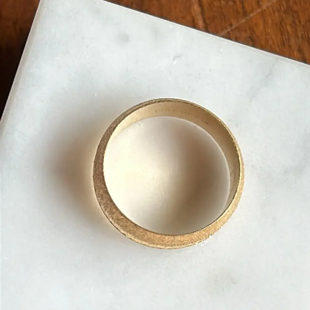 Men’s ring Wedding band 18Kt GE #480. Gold electroplated Size 8